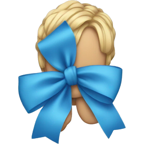 blue bow emoji