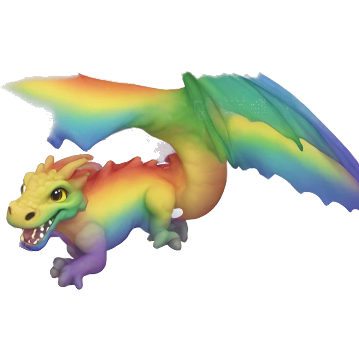 rainbow gradient dragon emoji