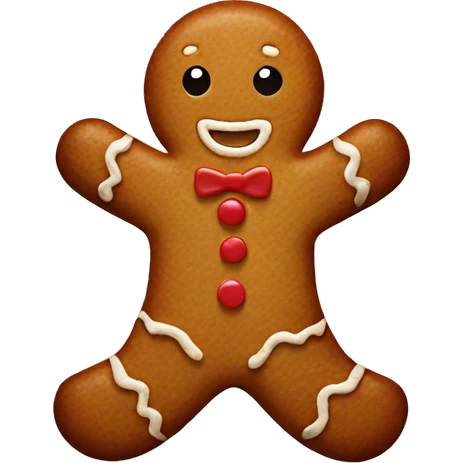 Gingerbread man emoji