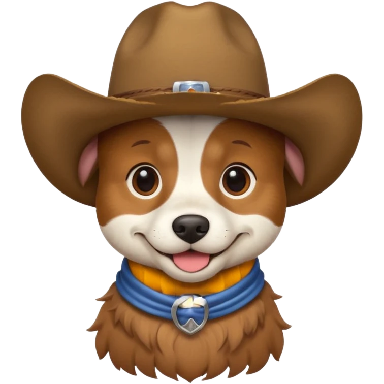 Cowboy dog emoji