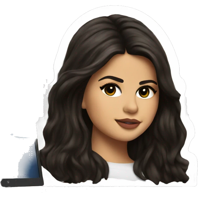 selena gomez on computer emoji