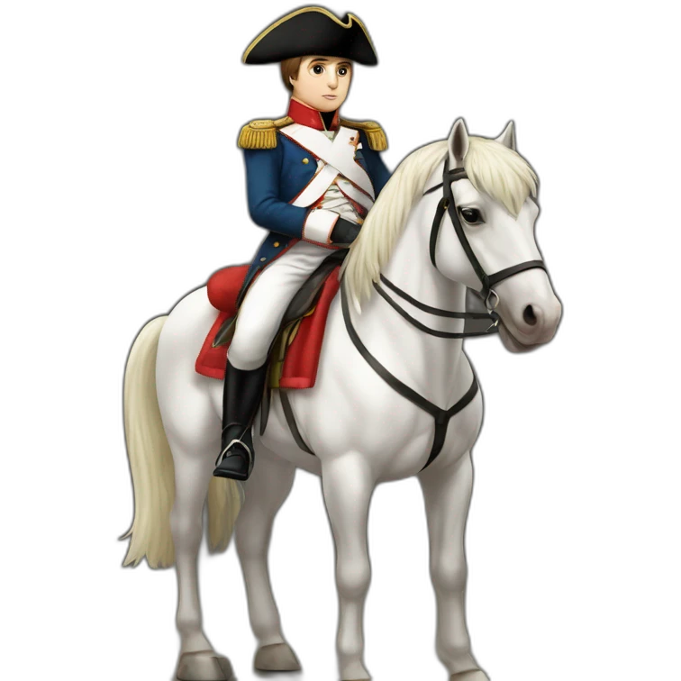 young napoleon on white horse emoji