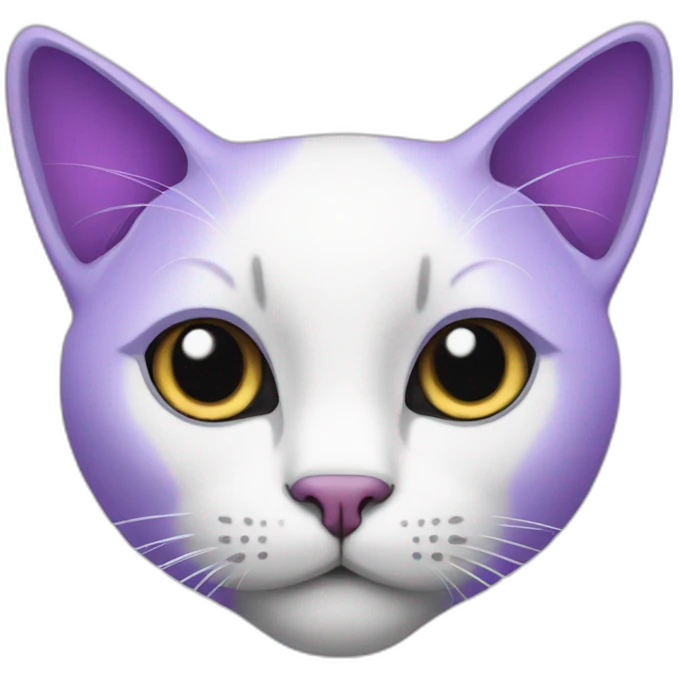 a purple cat White emoji