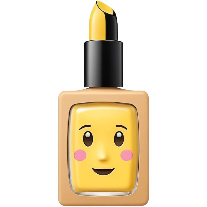 yellow makeup concealer packaging emoji