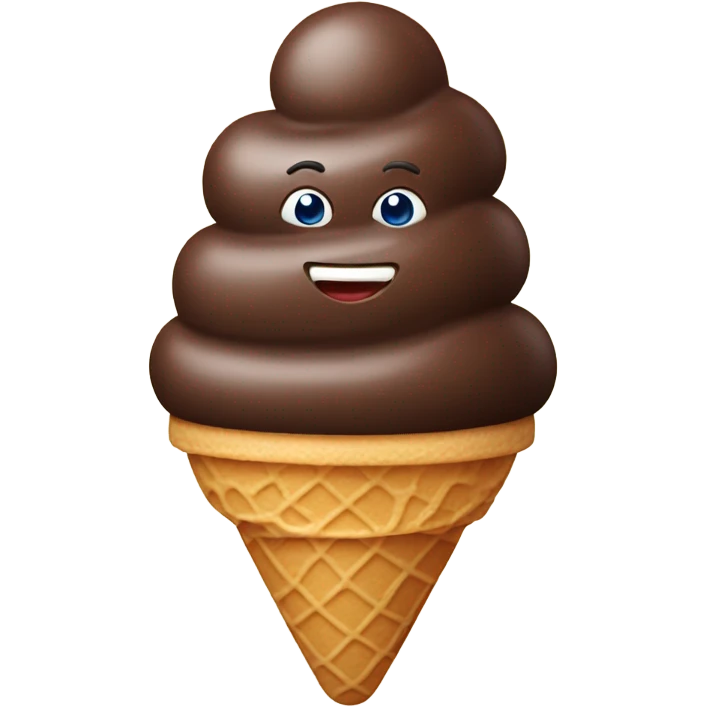 ice cream with chocolate on it emoji