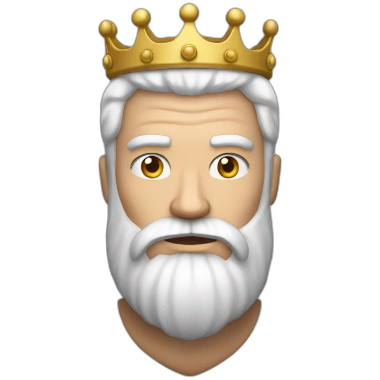 white king with muscles and a white beard emoji