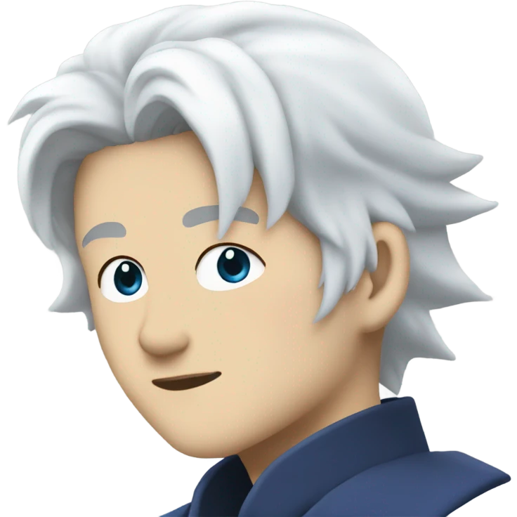 Satoru Gojo blue eyes white hair emoji