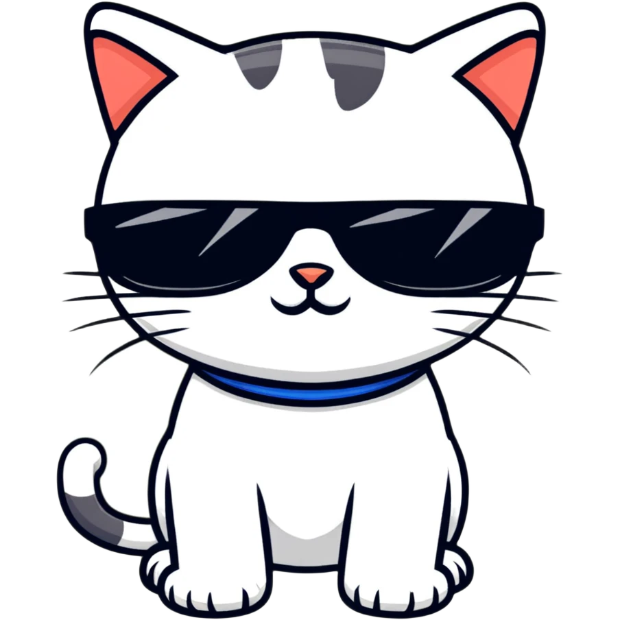 Cat with sunglasses emoji
