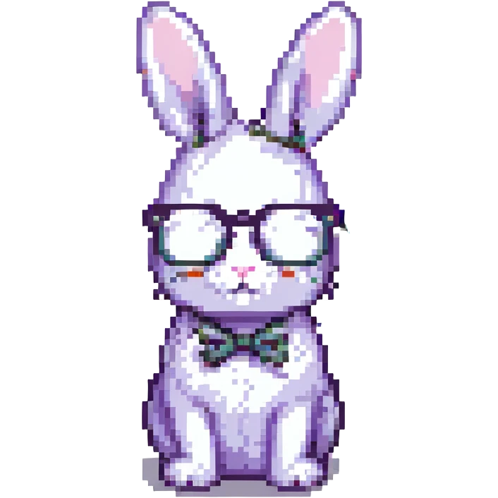 bunny with glasses emoji