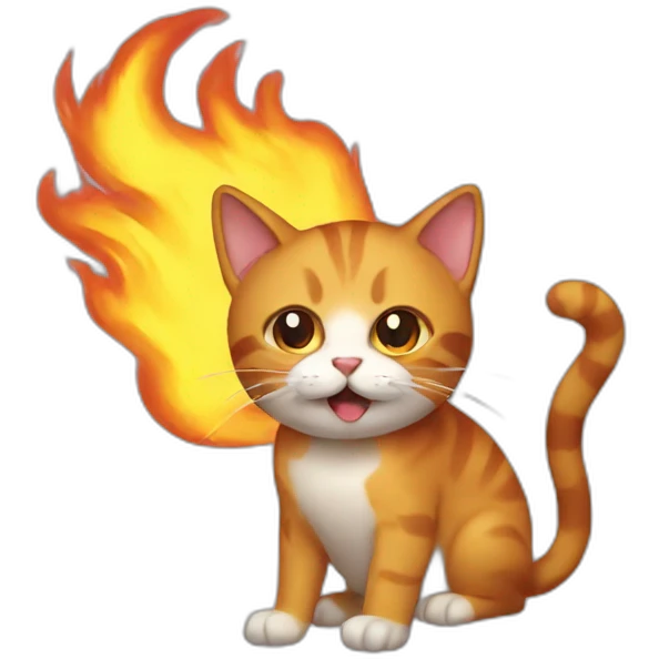 cat-on-fire emoji