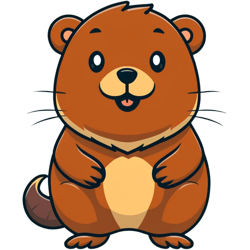 beaver with a beard emoji