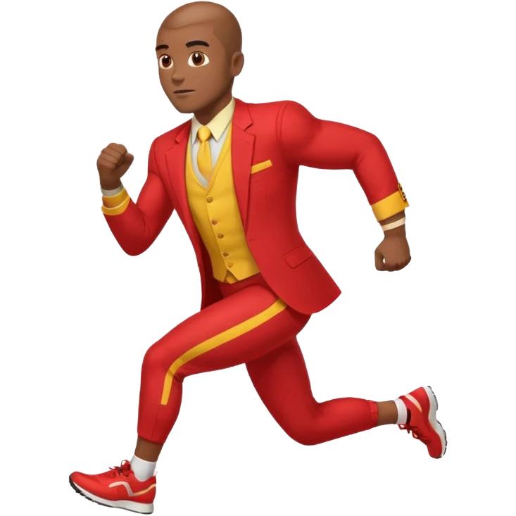 African American The Flash superhero in running pose emoji