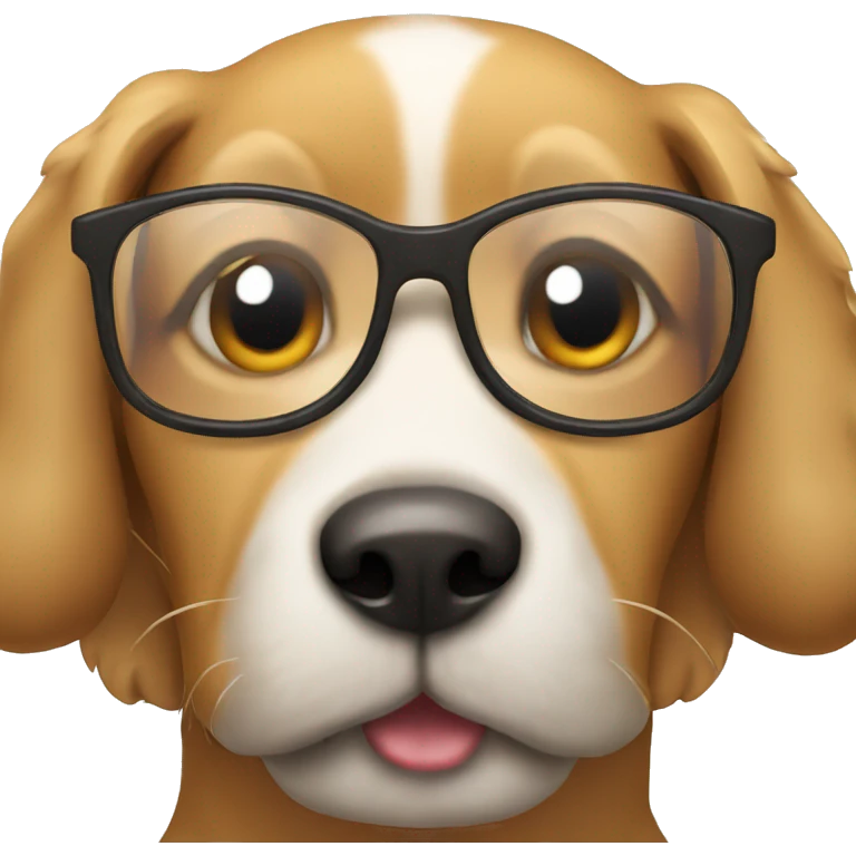 dog with glass  emoji