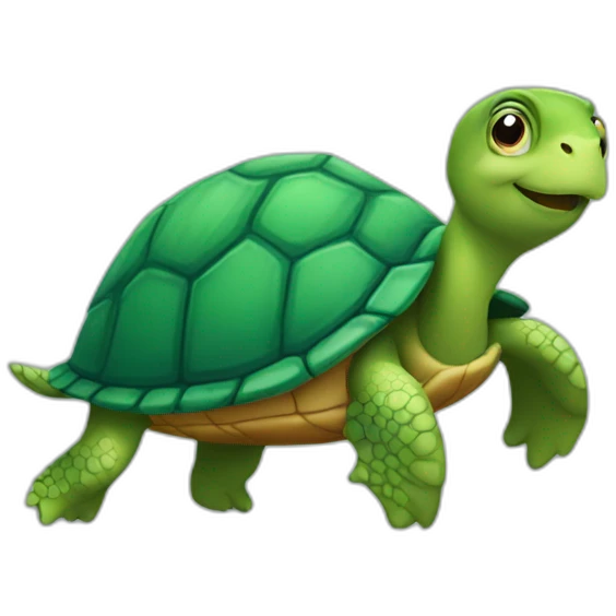 Speedy turtle emoji