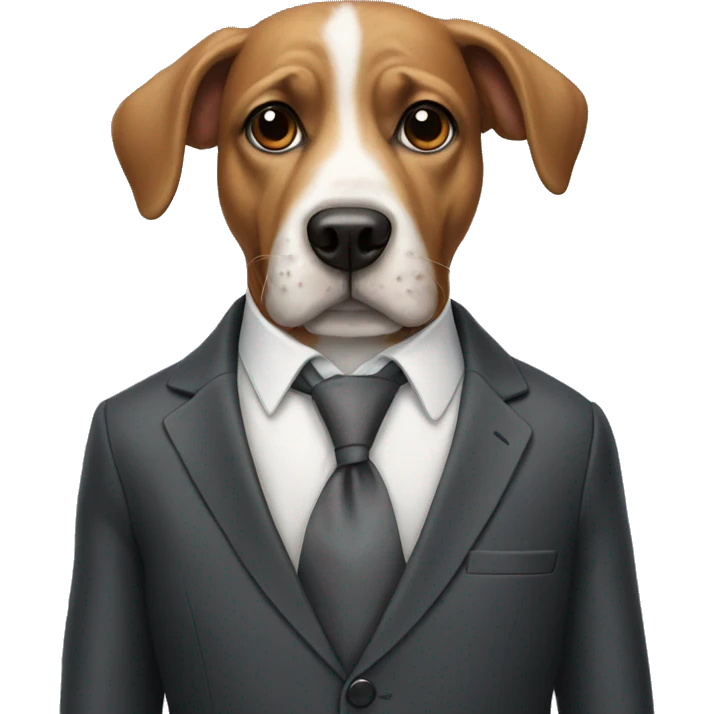 Dog in a suit emoji