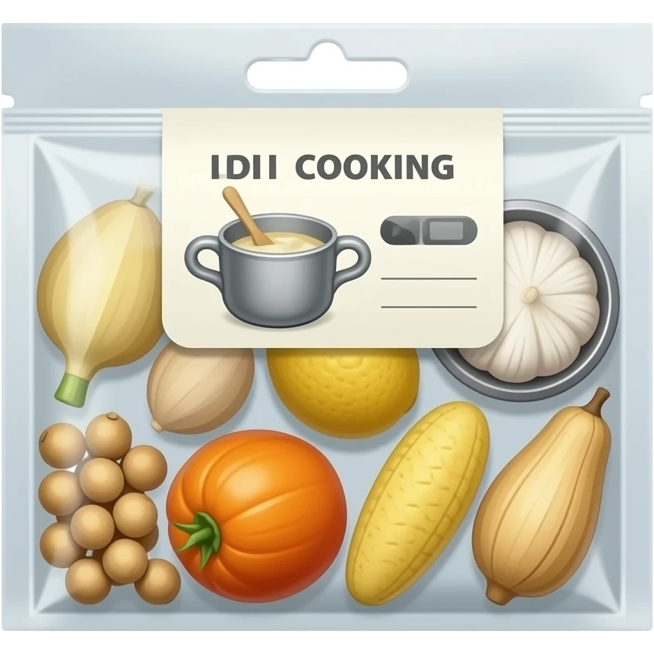 DIY cooking package with a recipe and all the ingredients included. emoji