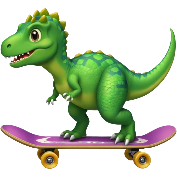 Dinosauro sullo skateboard  emoji