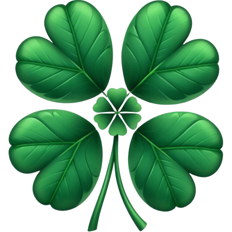 Black five leaf clover  emoji