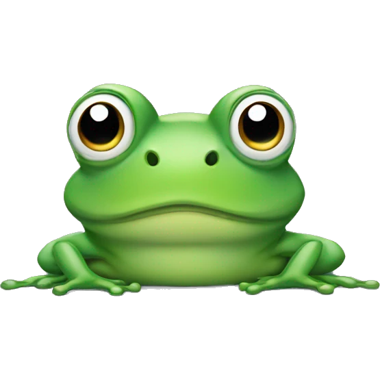 Frog giving the side eye emoji