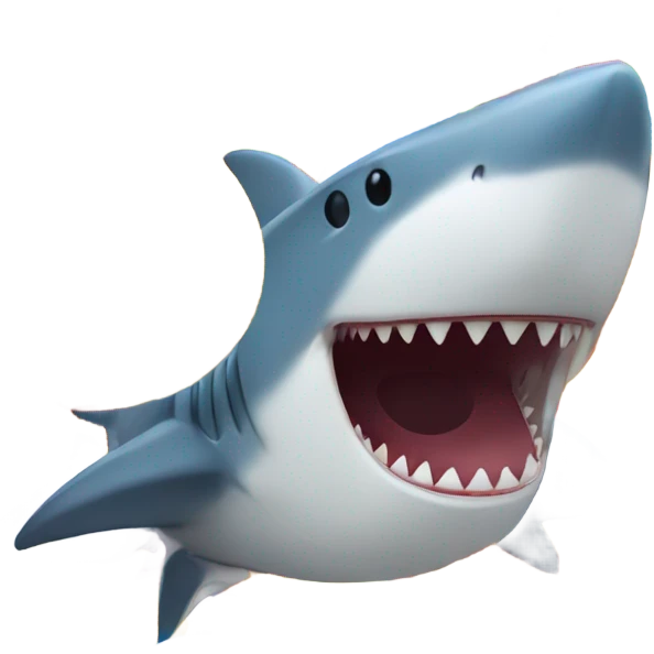 shark bouncing a beach ball on its nose  emoji