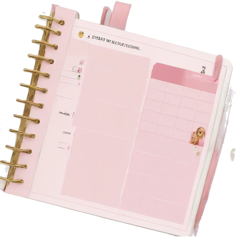 Sophisticated Pink Day Planner emoji