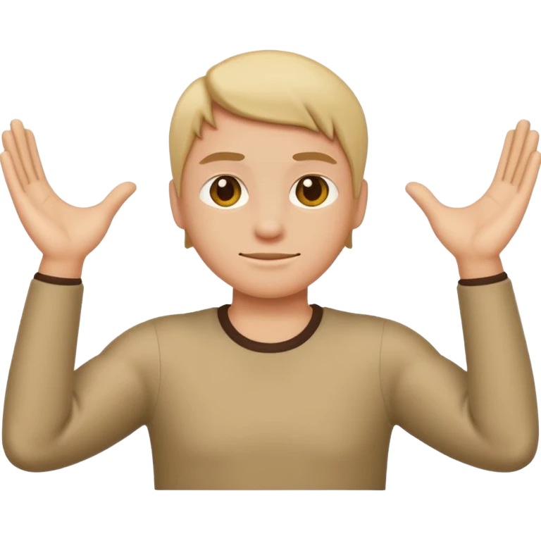 Please make an emoji where the wearer marks O or X with his arm. emoji