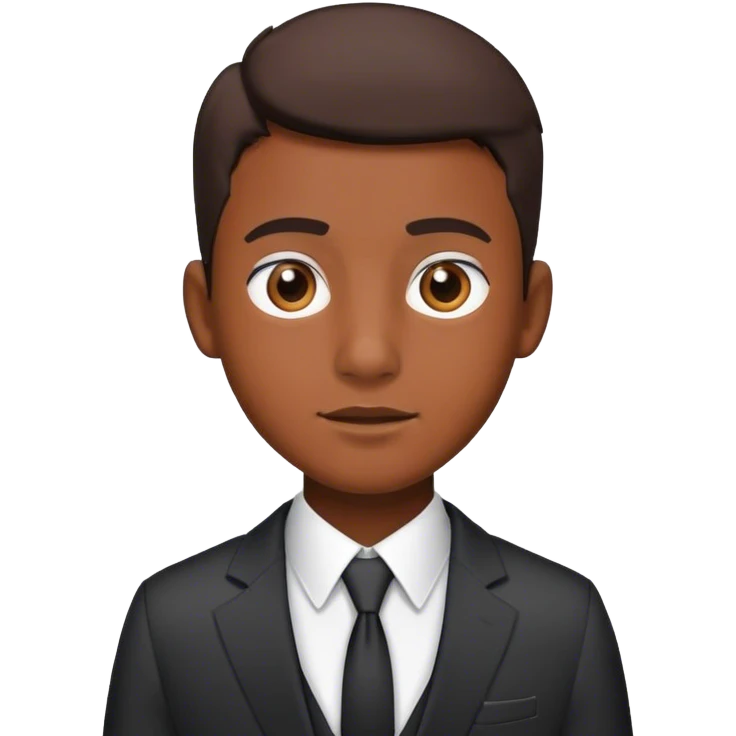 blackhead programmer boy wearing a suit emoji