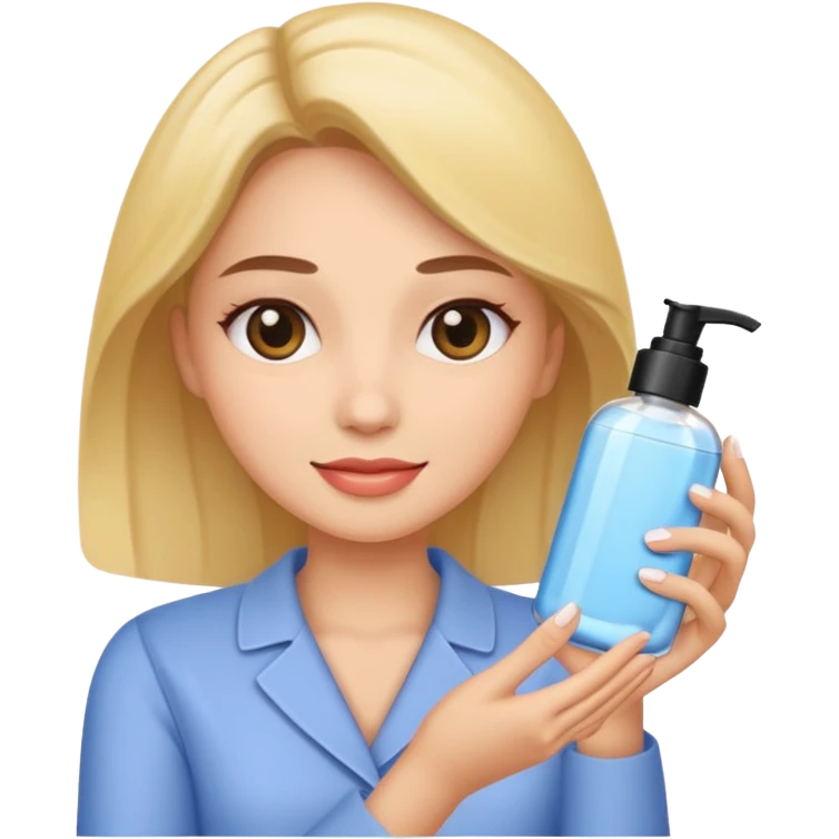 woman holding skincare product emoji