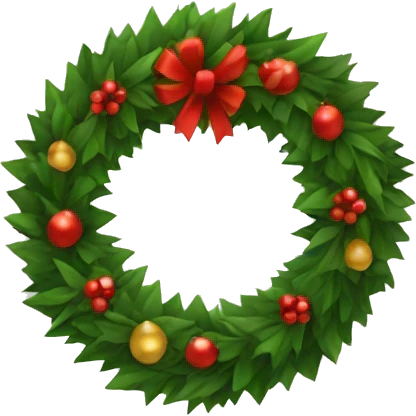 xmas wreath  emoji