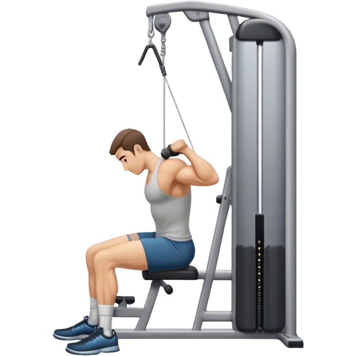 side-view man cable-machine tricep-pushdown emoji