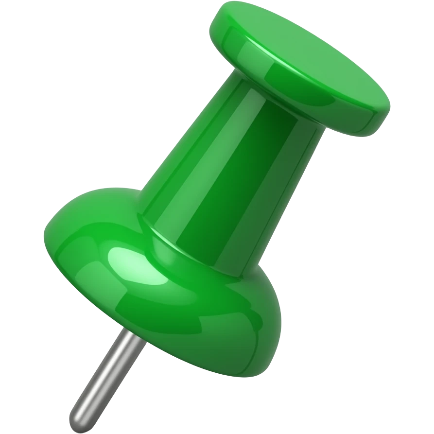Emoji de un 📌 verde emoji