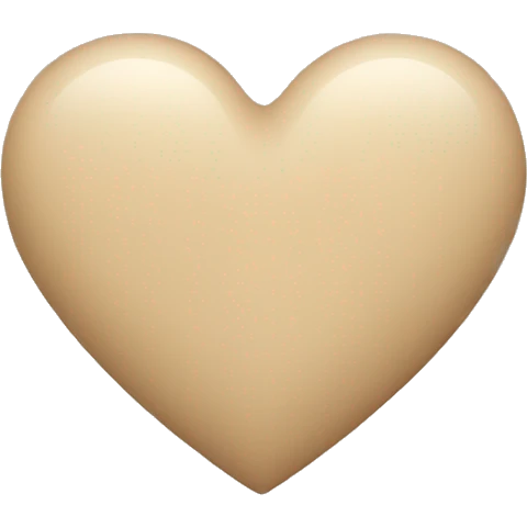Beige heart emoji