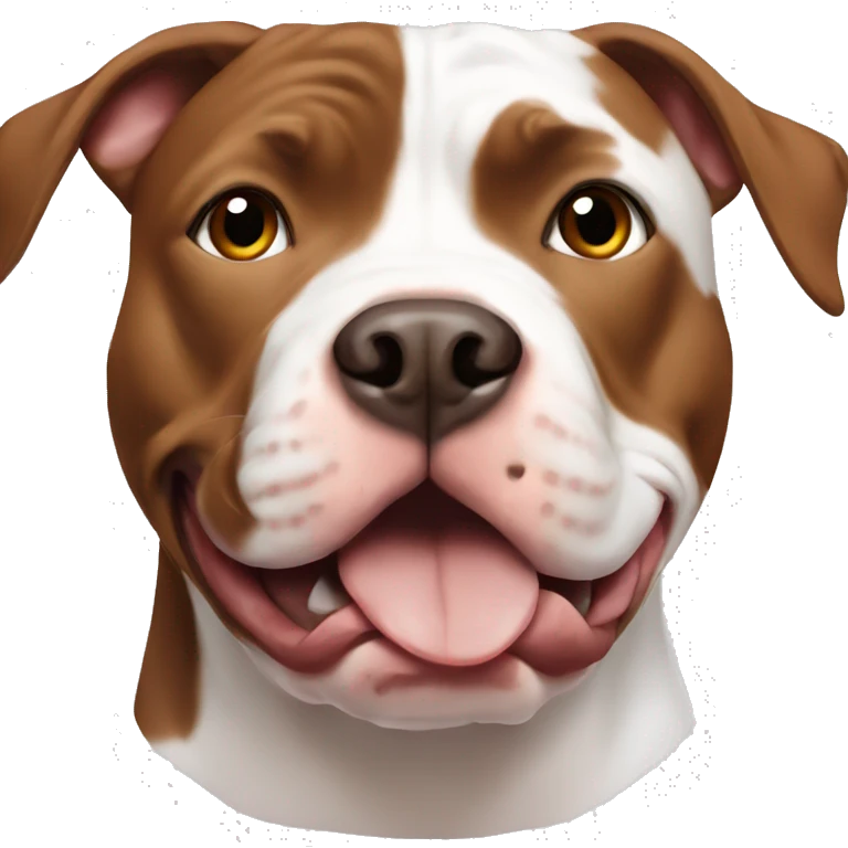 brown and white pitbull emoji