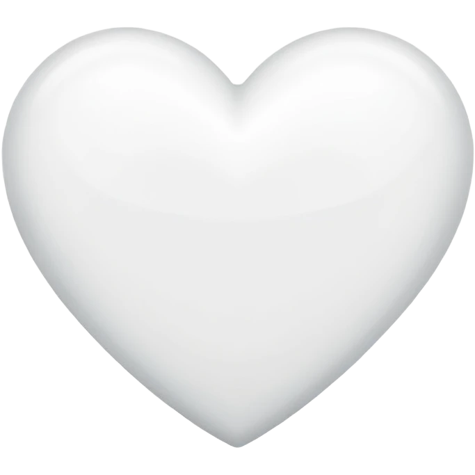 white heart simple clean emoji