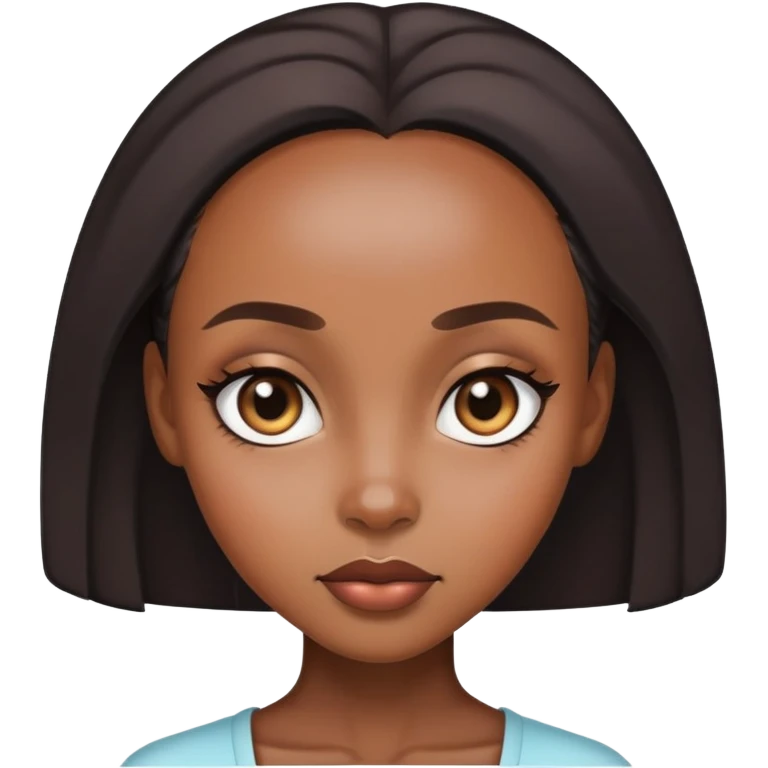 Black woman with big forehead emoji
