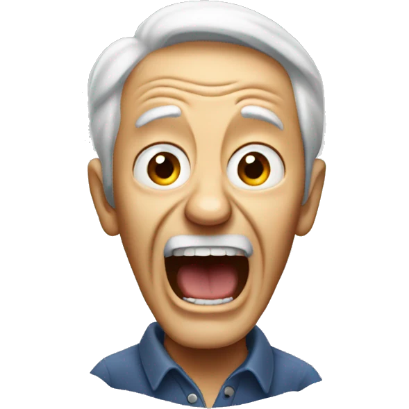 Old man screaming  emoji