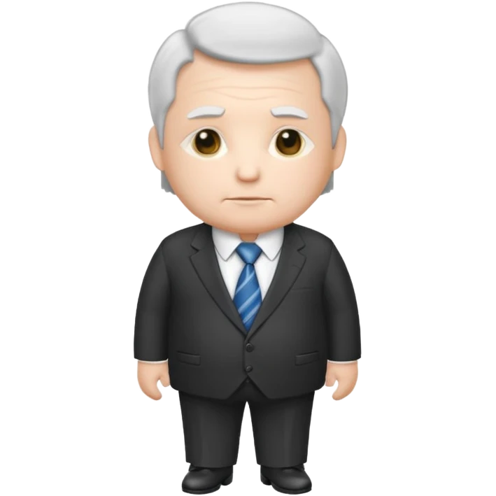 Chibi yaşlı ton ton bir emlak kralı adam emoji