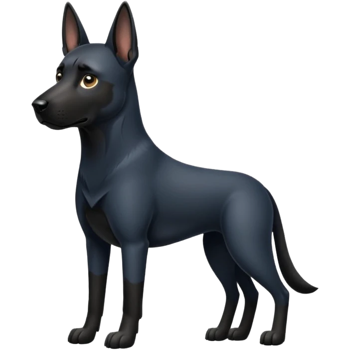 Black malinois police dog emoji