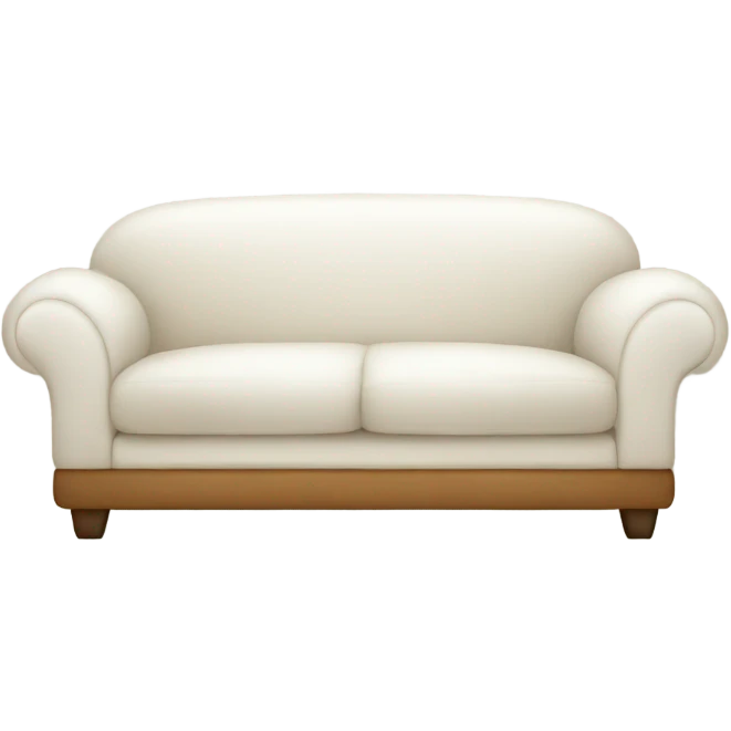 Cozy white sofa with blanket emoji