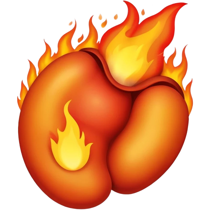 Fire burning in the stomach emoji