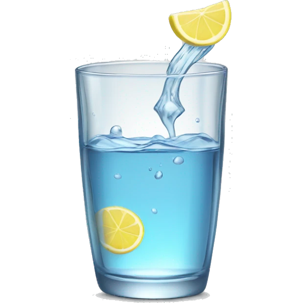 Fill glass of water with lemon and mind emoji