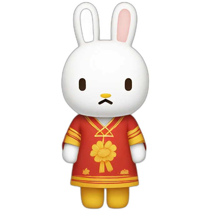 Miffy with Vietnam dress  emoji