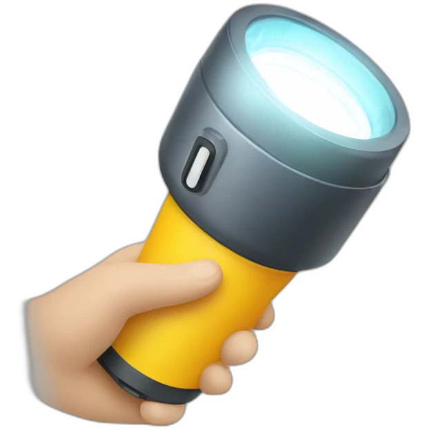 Flashlight in hand emoji