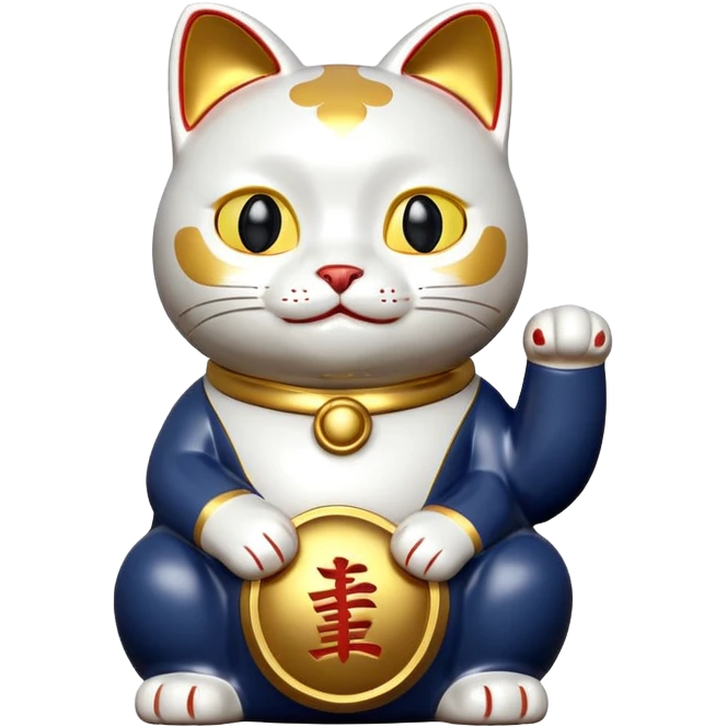 Classic lucky cat emoji