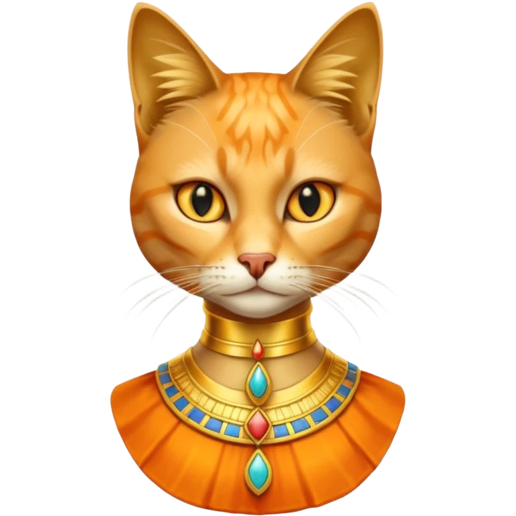 cat wear Bust of Nefertiti emoji