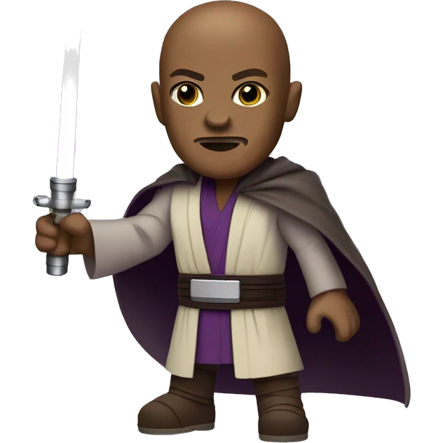 Mace windu iOS with purple light saber  emoji