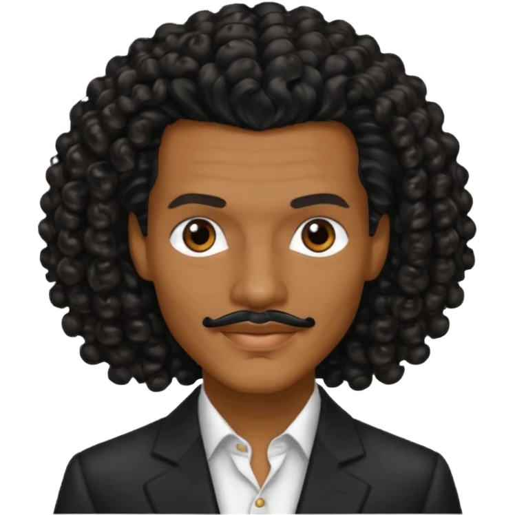 El DeBarge black long curly hair emoji