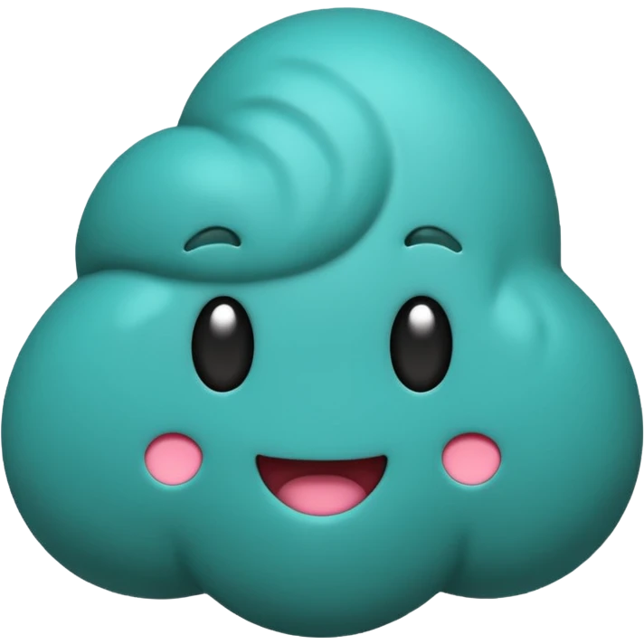 teal colored poop emoji emoji