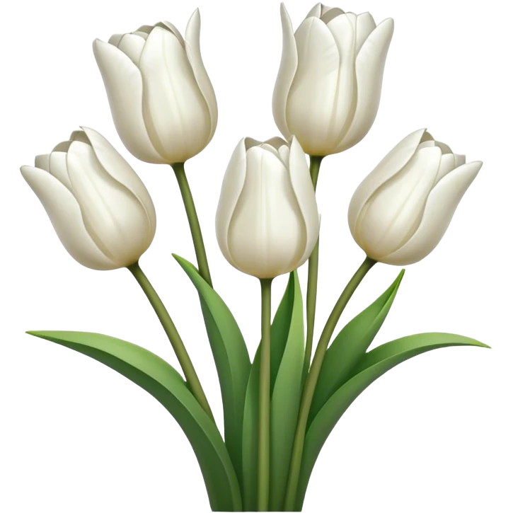 White tulips emoji