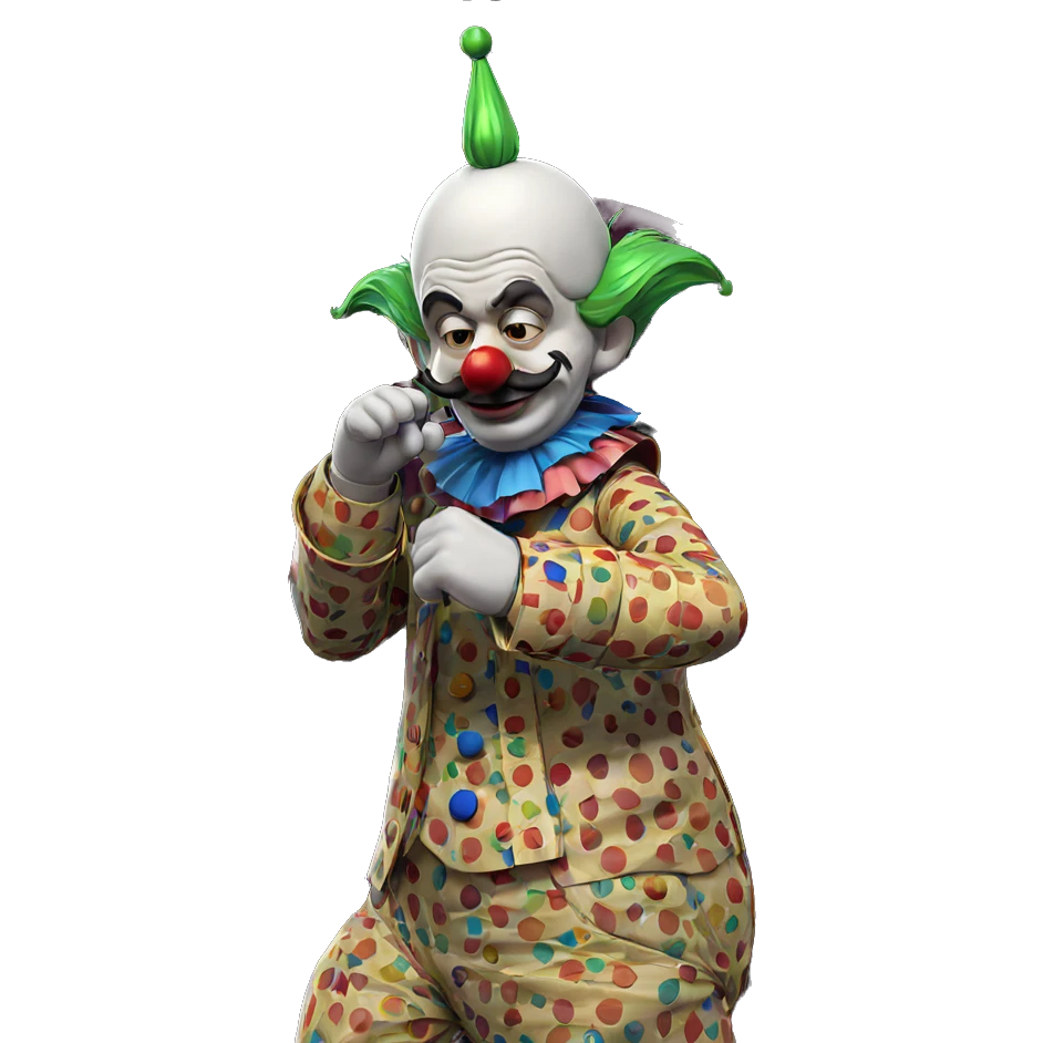 clown with mustache portrait emoji